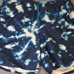 Old Navy Men's Blue Tie-Dye Swim Trunks Shorts size large